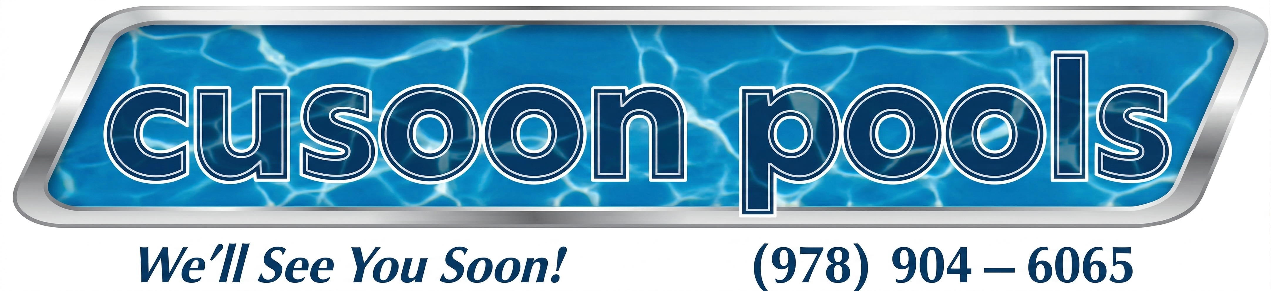 Cusoon Pools logo and tagline